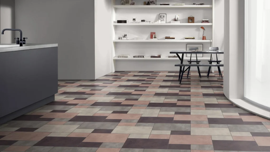 Create patchwork with vinyl flooring